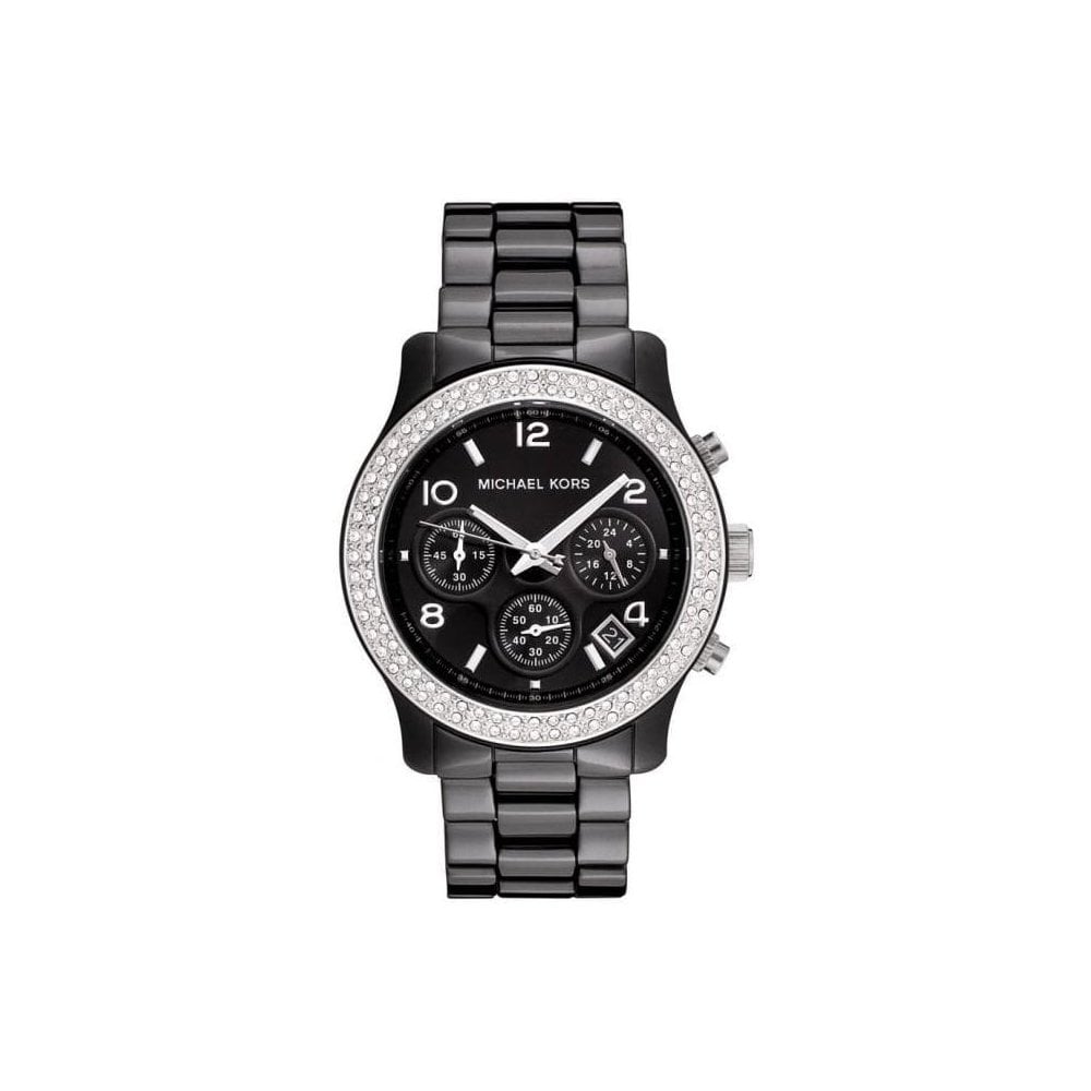 Michael Kors Runway Black Dial Black Steel Strap Watch for Women - MK5190 Buy Now By Michael Kors