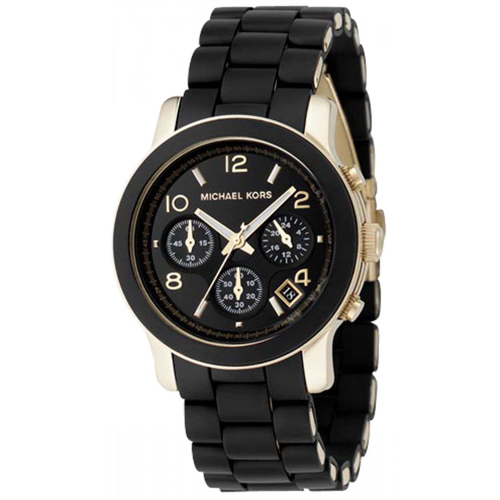 Michael Kors Runway Black Dial Black Silicone Strap Watch for Women - MK5191 Buy Now By Michael Kors