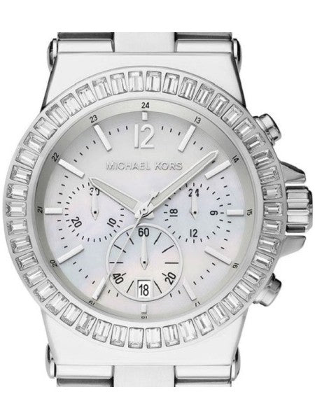 Michael Kors Dylan Glitz Chronograph White Dial Silver Steel Strap Watch For Women - MK5411 Buy Now By Michael Kors