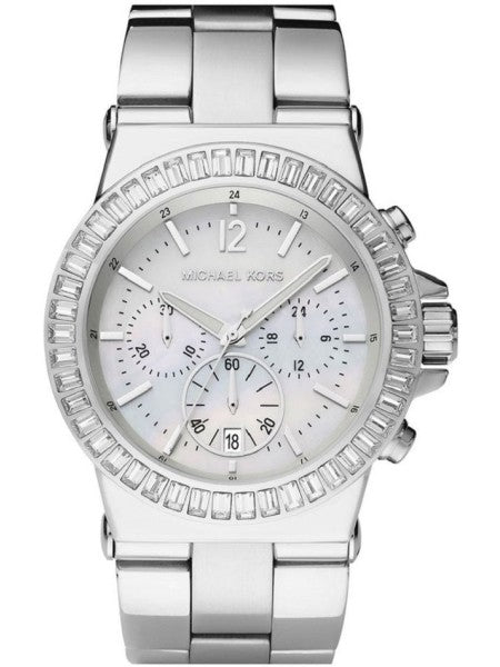 Michael Kors Dylan Glitz Chronograph White Dial Silver Steel Strap Watch For Women - MK5411 Buy Now By Michael Kors