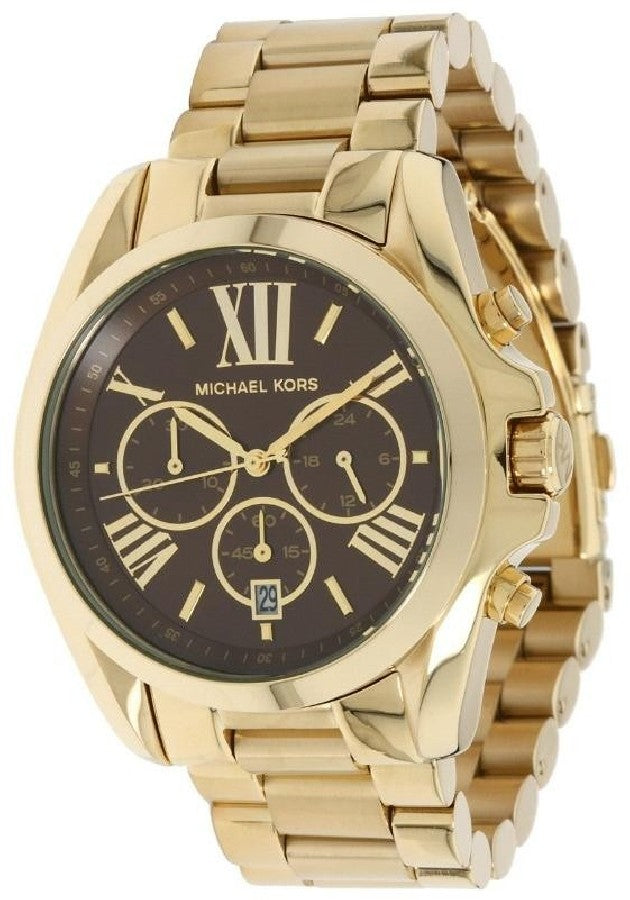 Michael Kors Bradshaw Brown Dial Gold Steel Strap Watch for Women - MK5502 Buy Now By Michael Kors