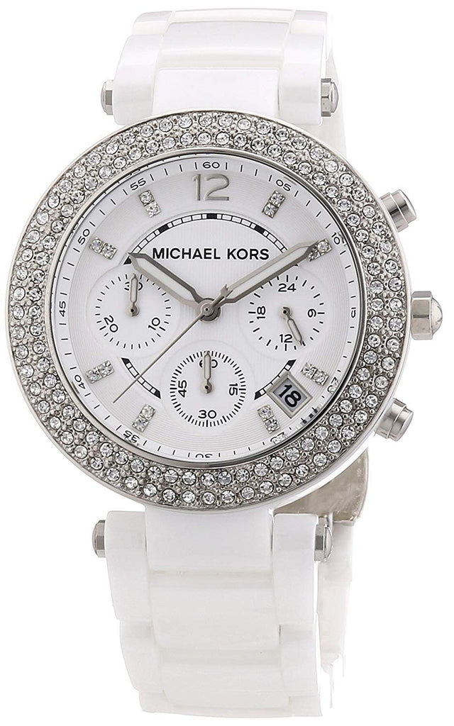 Michael Kors Parker White Dial White Leather Strap Watch for Women - MK5848 Buy Now By Michael Kors