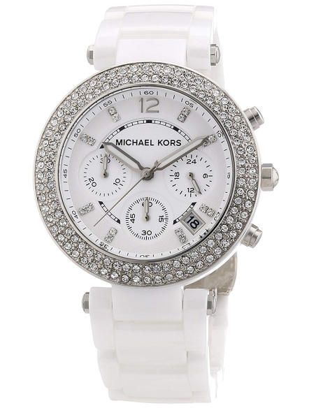 Michael Kors Parker White Dial White Ceramic Strap Watch for Women - MK5654 Buy Now By Michael Kors