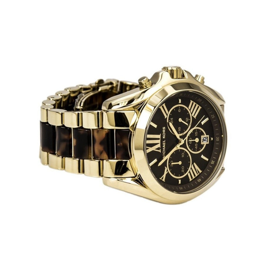 Michael Kors Bradshaw Chronograph Brown Dial Two Tone Steel Strap Watch For Women - MK5696 Buy Now By Michael Kors