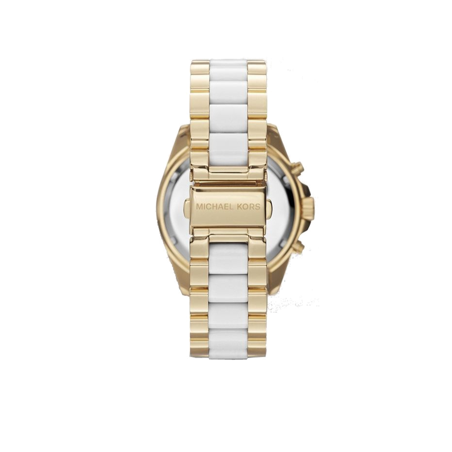 Michael Kors Bradshaw Chronograph White Dial Two Tone Steel Strap Watch For Women - MK5743 Buy Now By Michael Kors