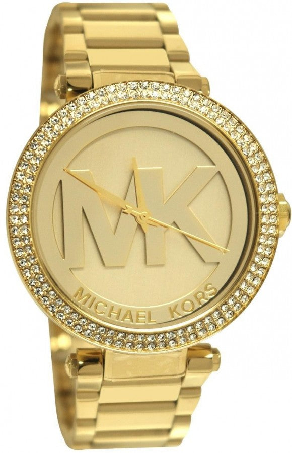 Michael Kors Parker Diamonds Gold Dial Gold Steel Strap Watch for Women - MK5784 Buy Now By Michael Kors