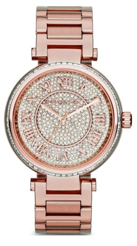 Michael Kors Skylar Rose Gold Dial Rose Gold Steel Strap Watch for Women - MK5868 Buy Now By Michael Kors