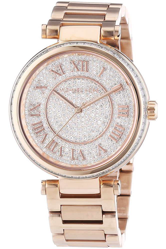 Michael Kors Skylar Rose Gold Dial Rose Gold Steel Strap Watch for Women - MK5868 Buy Now By Michael Kors