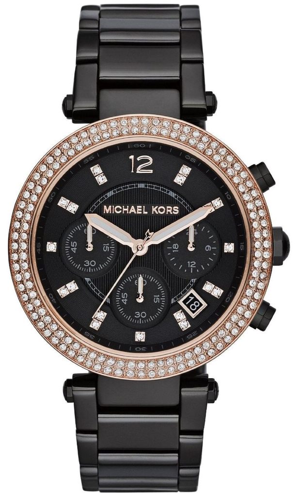 Michael Kors Parker Diamonds Black Dial Black Steel Strap Watch for Women - MK5885 Buy Now By Michael Kors