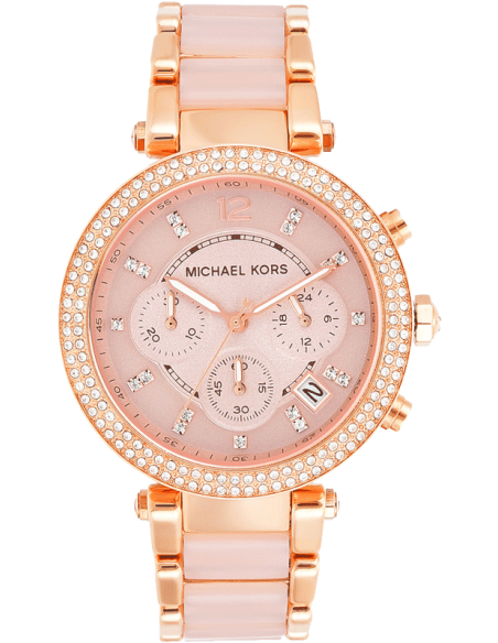 Michael Kors Parker Pink Dial Two Tone Steel Strap Watch for Women - MK5896 Buy Now By Michael Kors