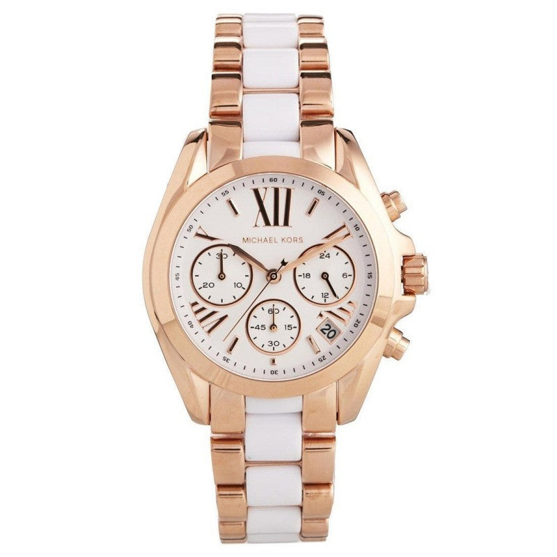 Michael Kors Bradshaw Silver Dial Two Tone Steel Strap Watch for Women - MK5907 Buy Now By Michael Kors