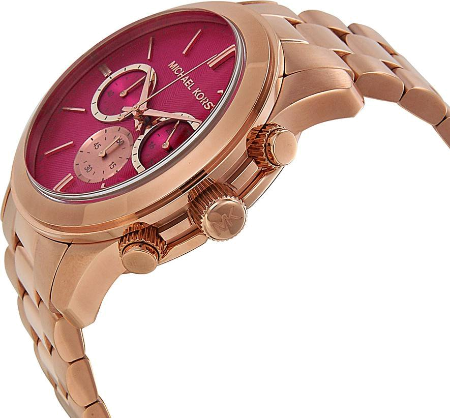 Michael Kors Runway Pink Dial Rose Gold Steel Strap Watch for Women - MK5931 Buy Now By Michael Kors