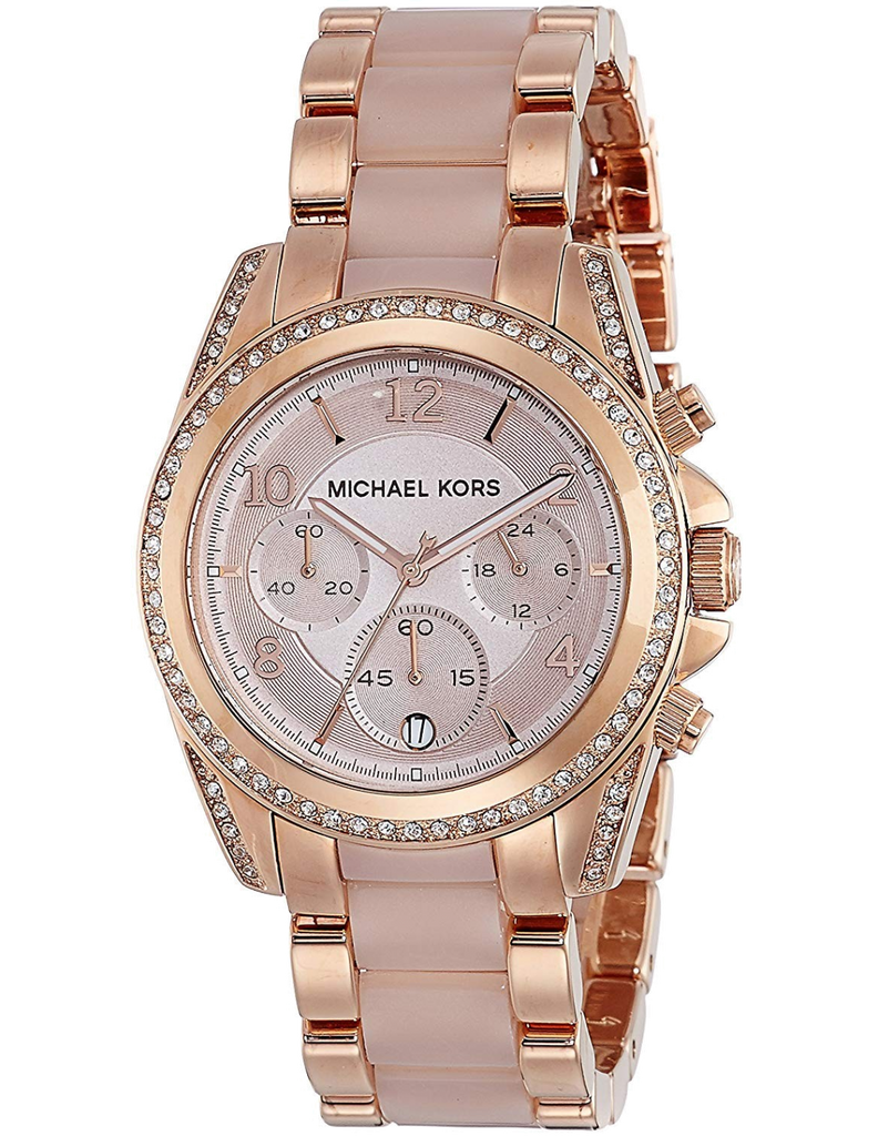 Michael Kors Blair Chronograph Rose Gold Dial Two Tone Steel Strap Watch for Women - MK5943 Buy Now By Michael Kors