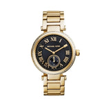 Michael Kors Skylar Black Dial Gold Steel Strap Watch for Women - MK5989 Buy Now By Michael Kors