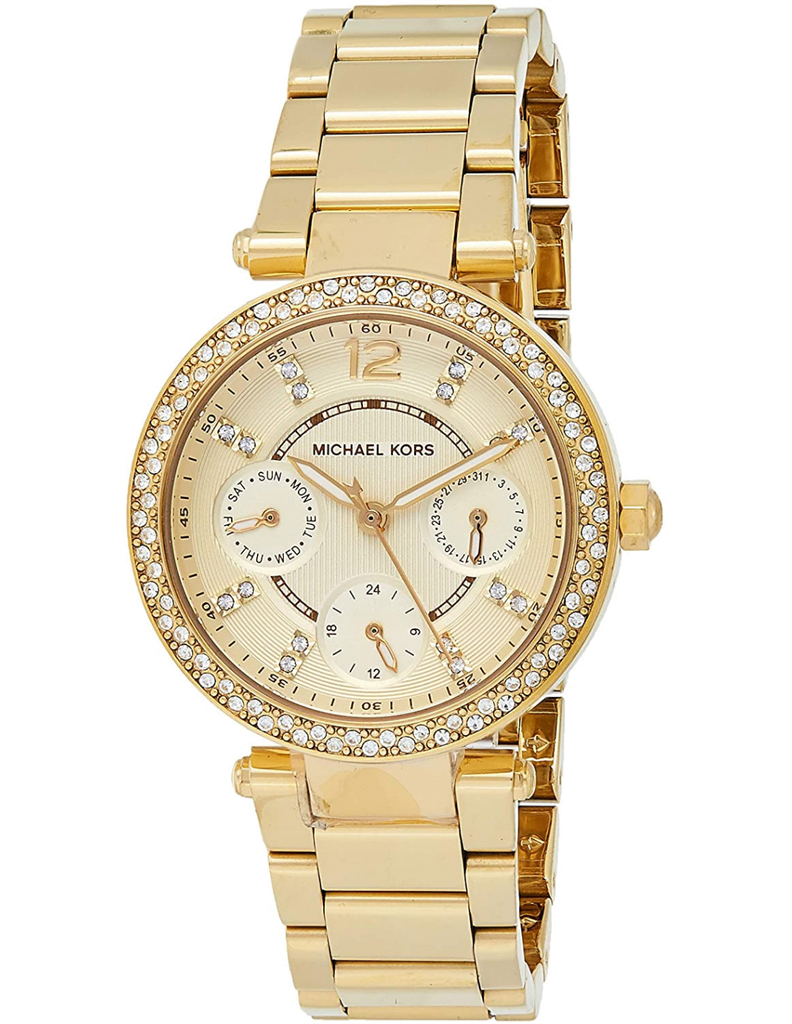 Michael Kors Parker White Dial Gold Steel Strap Watch for Women - MK6056 Buy Now By Michael Kors