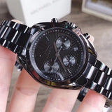 Michael Kors Bradshaw Chronograph Black Dial Black Steel Strap Watch For Women - MK6058 Buy Now By Michael Kors