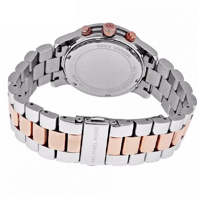 Michael Kors Runway Chronograph Blue Dial Two Tone Steel Strap Watch For Women - MK6166 Buy Now By Michael Kors