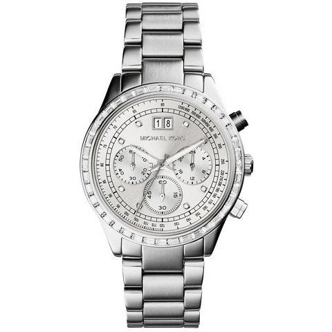 Michael Kors Brinkley Diamonds Silver Dial Silver Steel Strap Watch for Women - MK6186 Buy Now By Michael Kors