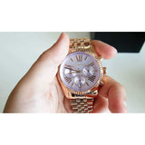 Michael Kors Lexington Purple Dial Rose Gold Steel Strap Watch For Women - MK6207 Buy Now By Michael Kors