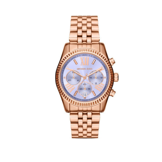 Michael Kors Lexington Purple Dial Rose Gold Steel Strap Watch For Women - MK6207 Buy Now By Michael Kors