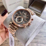 Michael Kors Sawyer Rose Gold Dial Rose Gold Steel Strap Watch for Women - MK6226 Buy Now By Michael Kors