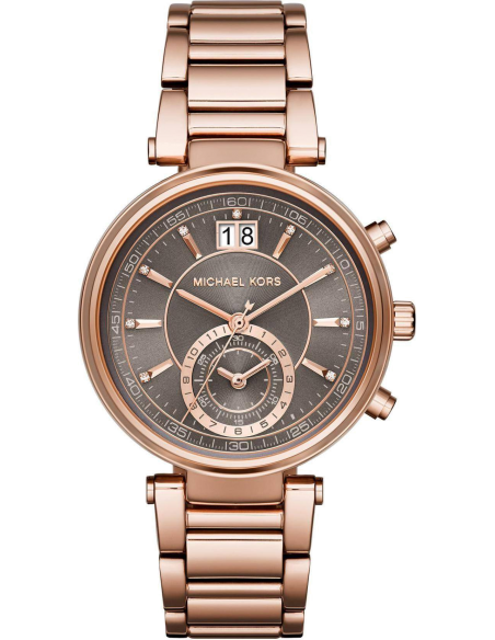 Michael Kors Sawyer Rose Gold Dial Rose Gold Steel Strap Watch for Women - MK6226 Buy Now By Michael Kors