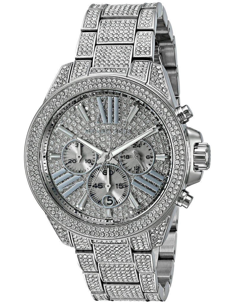 Michael Kors Wren Chronograph Crystals Silver Dial Silver Steel Strap Watch For Women - MK6317 Buy Now By Michael Kors