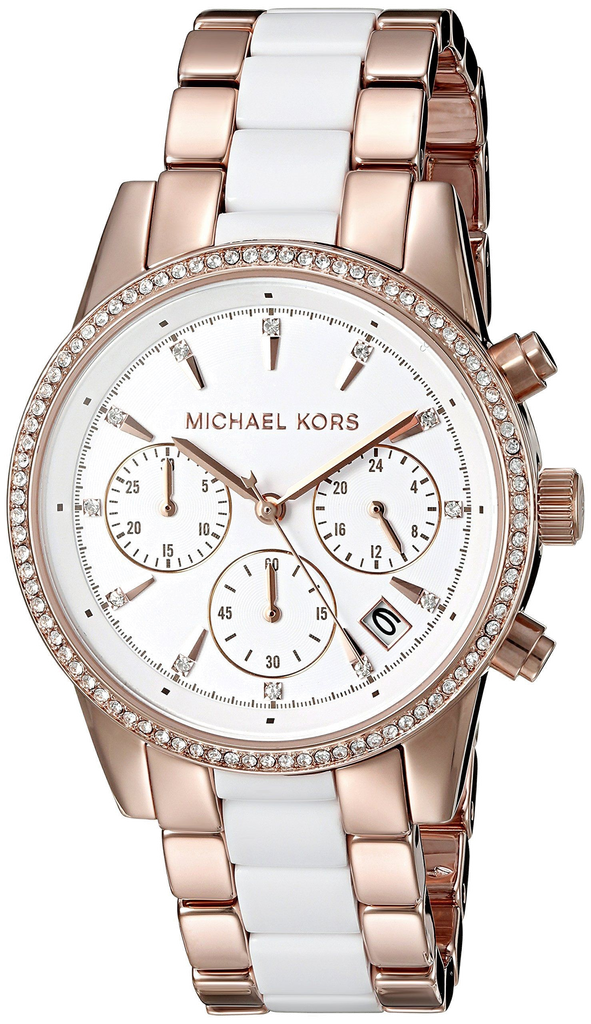 Michael Kors Ritz White Dial Two Tone Steel Strap Watch for Women - MK6324 Buy Now By Michael Kors