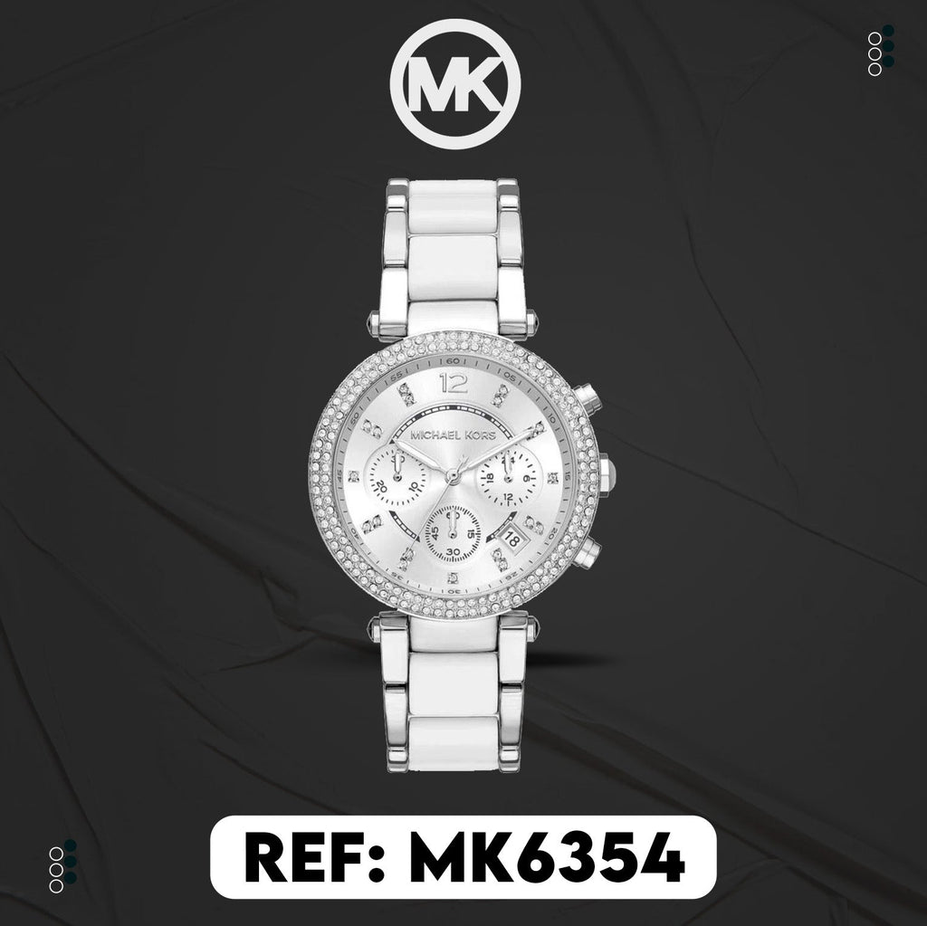 Michael Kors Parker Chronograph Silver Dial Silver Steel Strap Watch For Women - MK6354 Buy Now By Michael Kors