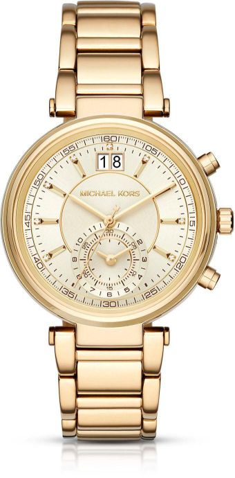 Michael Kors Sawyer White Dial Gold Steel Strap Watch for Women - MK6362 Buy Now By Michael Kors