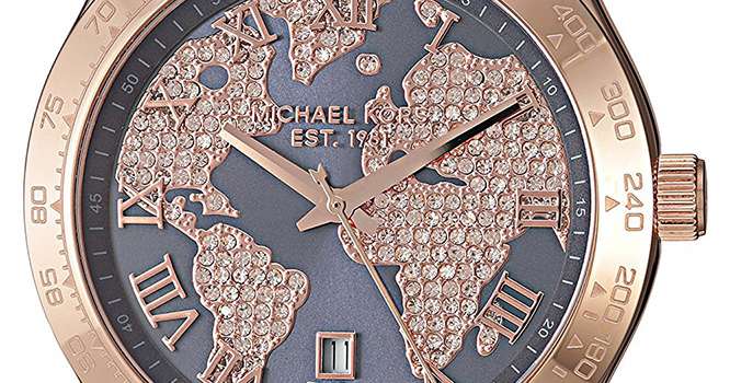 Michael Kors Layton Rose Gold Dial Rose Gold Steel Strap Watch for Women - MK6395 Buy Now By Michael Kors