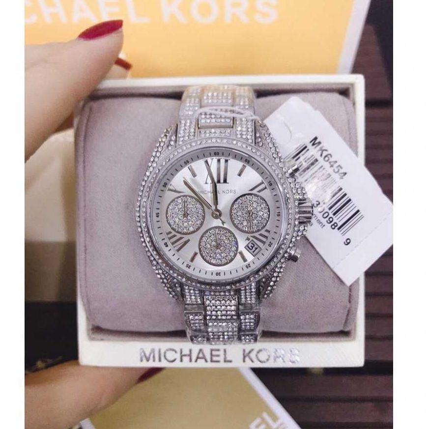 Michael Kors Mini Bradshaw Crystals Silver Dial Silver Steel Strap Watch For Women - MK6454 Buy Now By Michael Kors