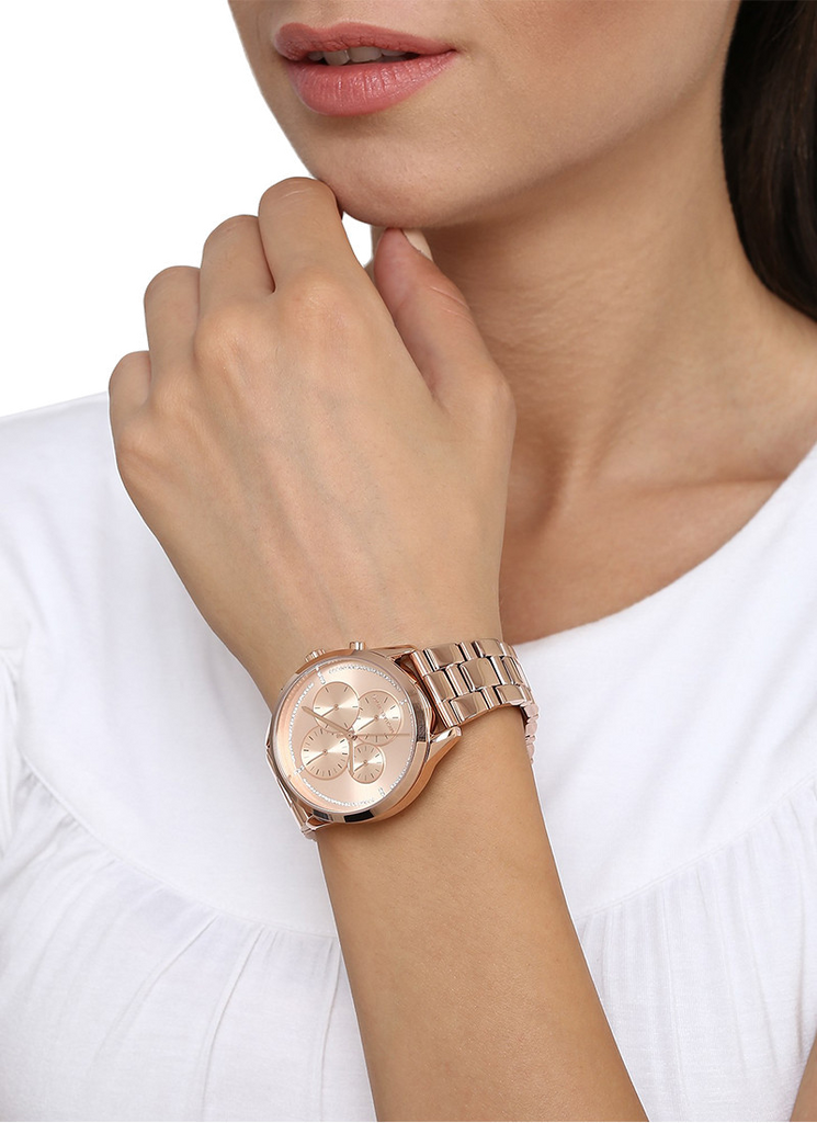 Michael Kors Briar Quartz Rose Gold Dial Rose Gold Steel Strap Watch For Women - MK6465 Buy Now By Michael Kors