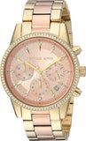 Michael Kors Ritz Chronograph Rose Dial Two Tone Steel Strap Watch for Women - MK6475 Buy Now By Michael Kors