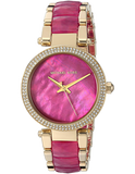 Michael Kors Parker Pink Mother of Pearl Dial Two Tone Steel Strap Watch for Women - MK6490 Buy Now By Michael Kors