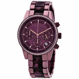 Michael Kors Ritz Chronograph Purple Dial Purple Steel Strap Watch For Women - MK6720 Buy Now By Michael Kors