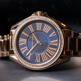 Michael Kors Kacie Three Hand Black Dial Rose Gold Steel Strap Watch for Women - MK6930 Buy Now By Michael Kors