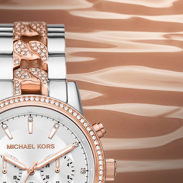 Michael Kors Ritz Chronograph Silver Dial Two Tone Steel Strap Watch For Women - MK6938 Buy Now By Michael Kors