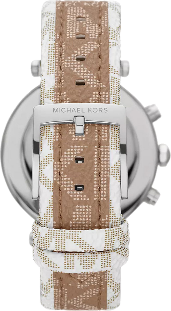 Michael Kors Parker Chronograph White Dial Two Tone Leather Strap Watch For Women - MK6950 Buy Now By Michael Kors