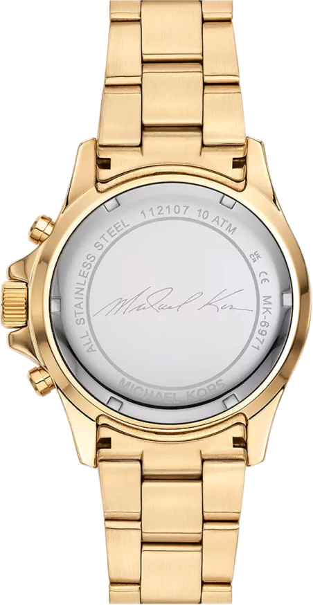 Michael Kors Everest Chronograph Blue Dial Gold Steel Strap Watch For Women - MK6971 Buy Now By Michael Kors