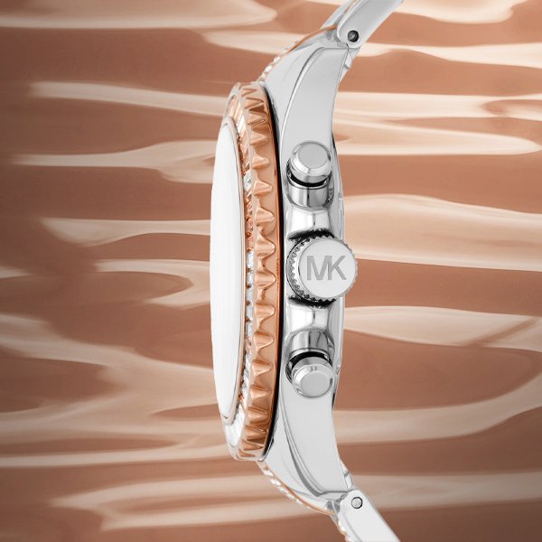 Michael Kors Everest Chronograph Silver Dial Two Tone Steel Strap Watch For Women - MK6975 Buy Now By Michael Kors