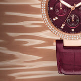 Michael Kors Parker Chronograph Red Dial Red Leather Strap Watch For Women - MK6986 Buy Now By Michael Kors