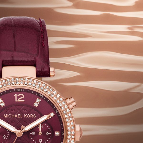 Michael Kors Parker Chronograph Red Dial Red Leather Strap Watch For Women - MK6986 Buy Now By Michael Kors