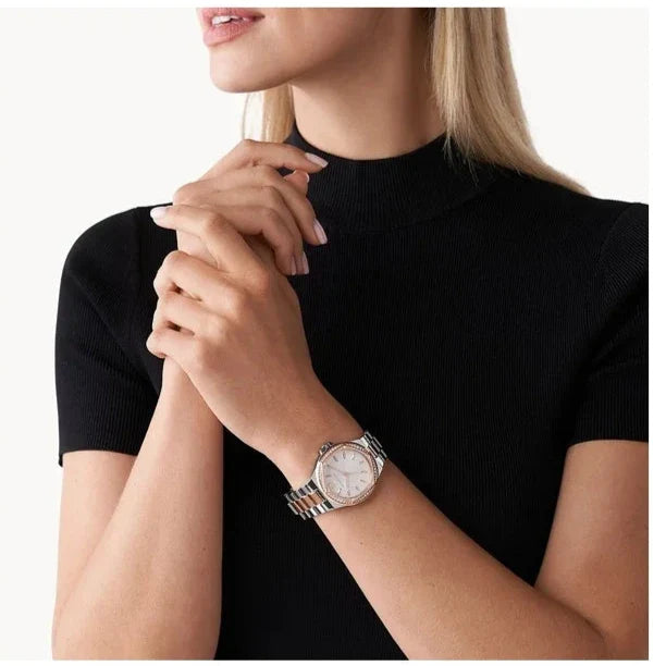 Michael Kors Lennox Three Hand Quartz Silver Dial Two Tone Steel Strap Watch For Women - MK6989 Buy Now By Michael Kors