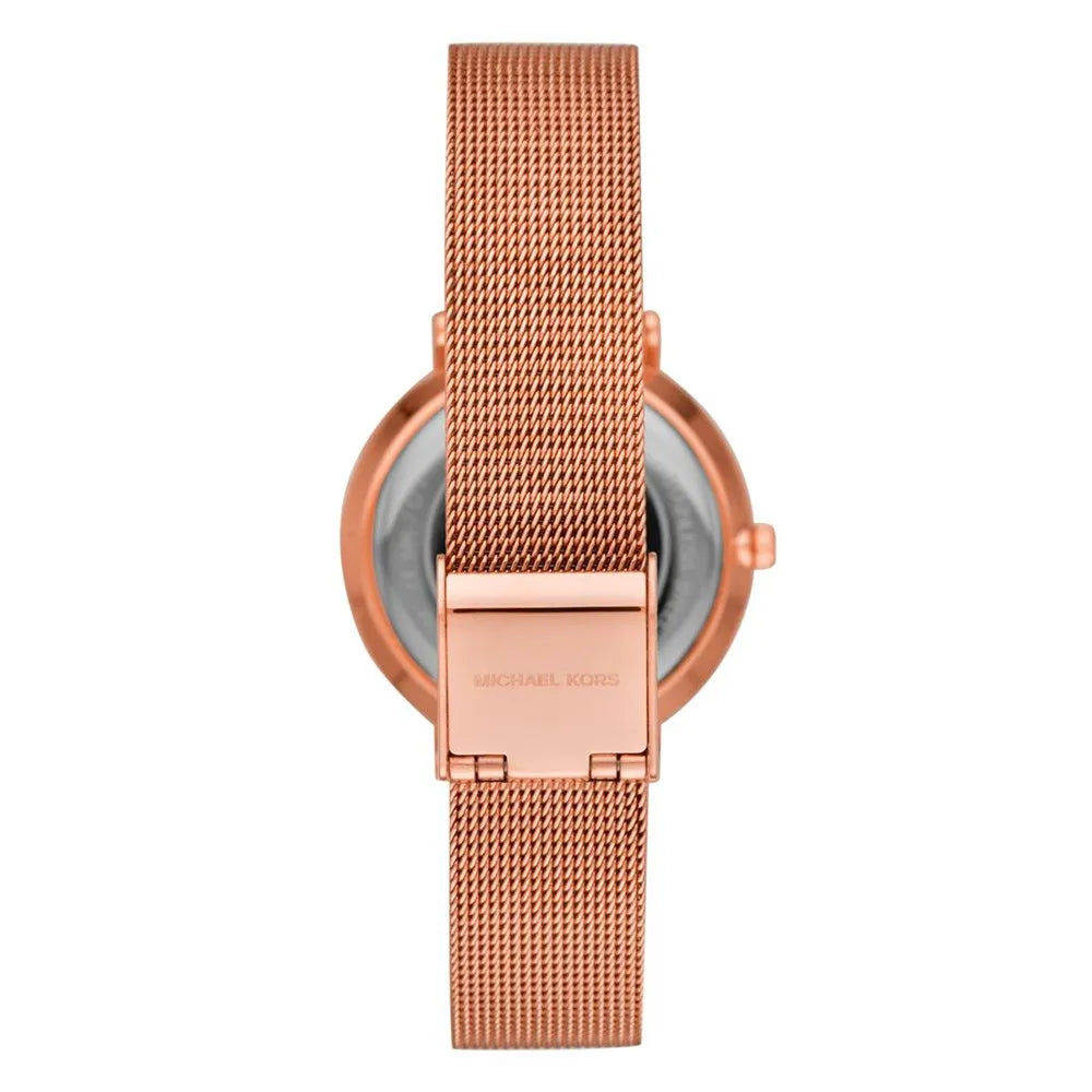 Michael Kors Mini Jayne Crystals Rose Gold Dial Rose Gold Mesh Strap Watch for Women - MK7122 Buy Now By Michael Kors