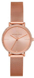 Michael Kors Mini Jayne Crystals Rose Gold Dial Rose Gold Mesh Strap Watch for Women - MK7122