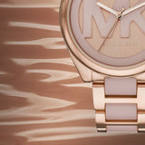 Michael Kors Janelle Three Hand Rose Gold Dial Two Tone Steel Strap Watch For Women - MK7135 Buy Now By Michael Kors