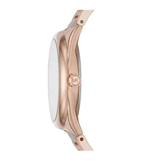 Michael Kors Janelle Three Hand Rose Gold Dial Two Tone Steel Strap Watch For Women - MK7135 Buy Now By Michael Kors