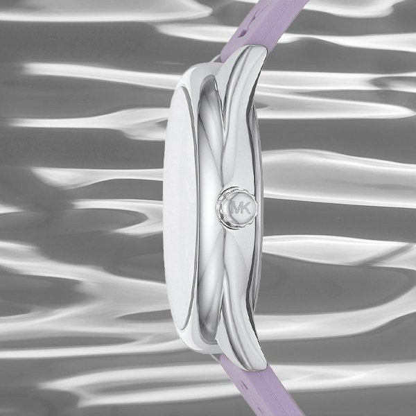 Michael Kors Janelle Three Hand Purple Dial Purple Rubber Strap Watch For Women - MK7143 Buy Now By Michael Kors