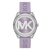 Michael Kors Janelle Three Hand Purple Dial Purple Rubber Strap Watch For Women - MK7143 Buy Now By Michael Kors